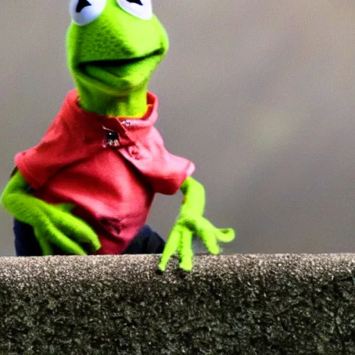 Prompt: kermit looking for Mrs p