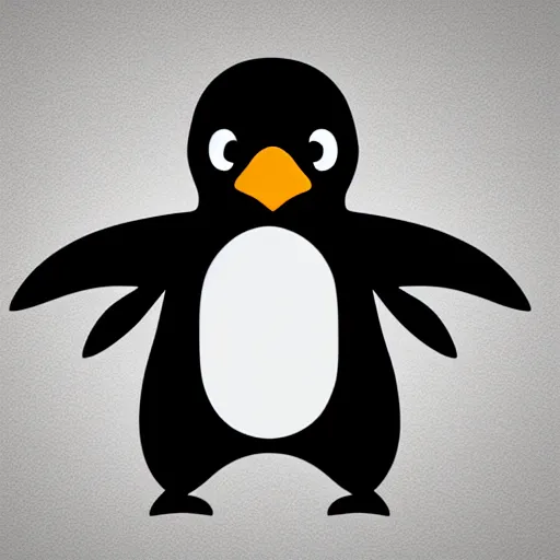 Prompt: a penguin logo, minimalistic