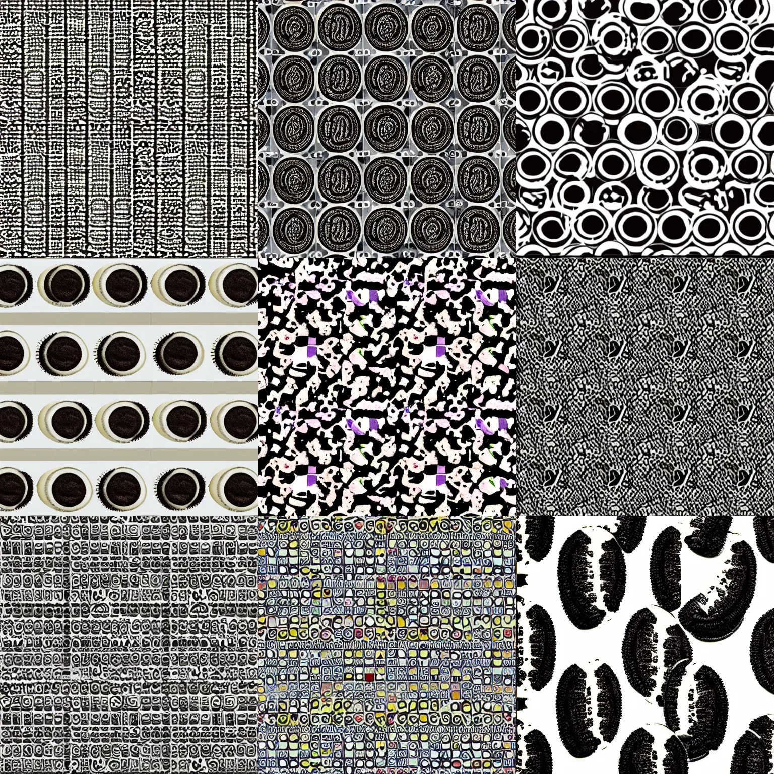 Prompt: oreo cookie wallpaper milton glaser tiled repeating