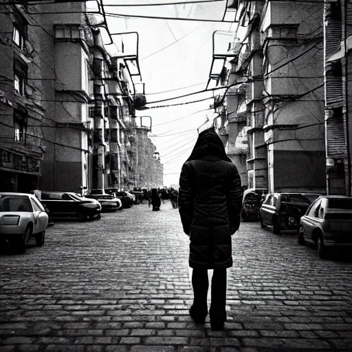 Prompt: Street photo in a crowded future city on Moon, Neo Norilsk, sci-fi, 17mm, intricate, very very beautiful, elegant, highly detailed, smooth, sharp focus, by Evgeny Zubkov, by Marat Zakirov, trending on Artstation, behance