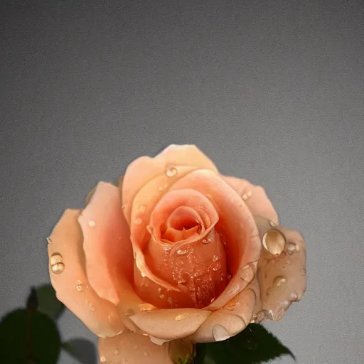 Prompt: High resolution!! Mottled!! Rose blooming with Golden dew drops, 8K, photorealistic, Cinematic lighting