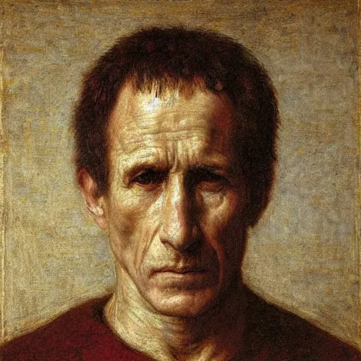 Image similar to A realistic portrait of Julius Caesar by Henri Fantin-Latour,