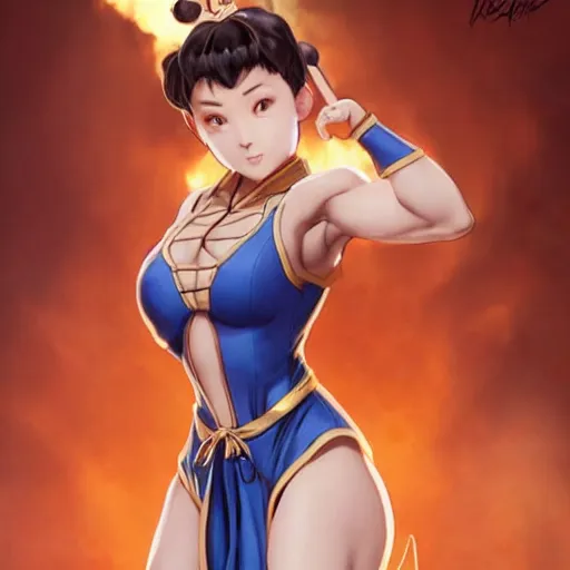 Image similar to chun li wearing a closed bathrobe!!! standing in the kitchen cooking!!!, beautiful face!!!!, 2 7 years old, cg animation, lifelike, animated, realistic, by artgerm, greg rutkowski, 3 d