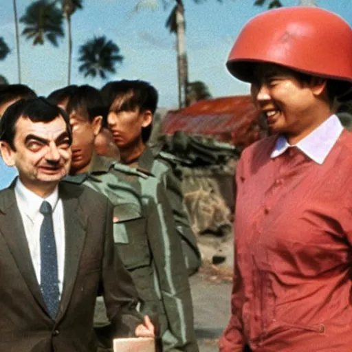 Image similar to Mr Bean's war crimes in Vietnam