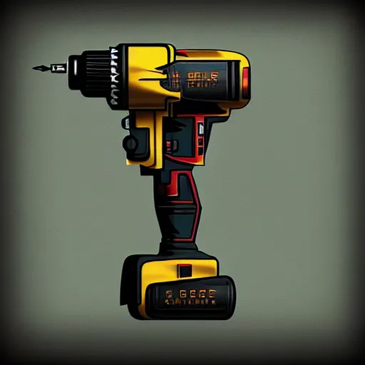 Image similar to small electric drill, extremely detailed cyberpunk ( steampunk ), day light, realistic shaded,