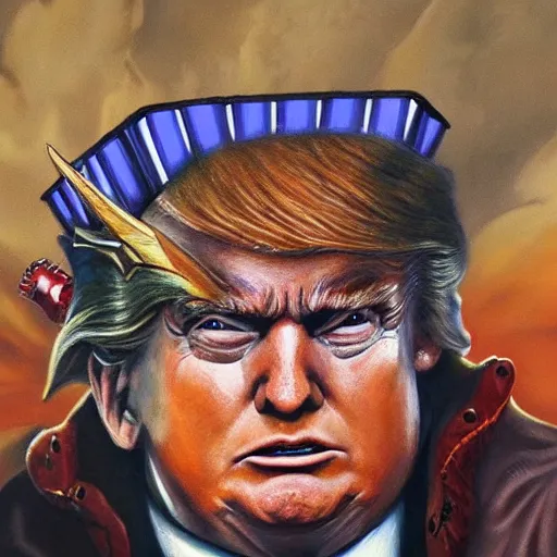 Image similar to donald trump as a vermin from warhammer, hyperdetailed painting