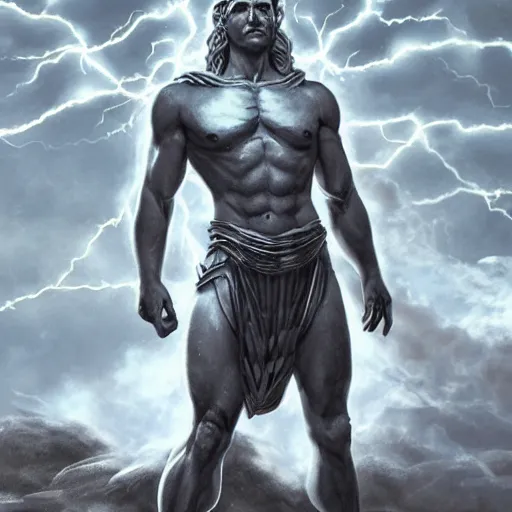 Image similar to benjamin netanyahu as the greek god of lightning, highly detailed, by artgerm and greg rutkowski