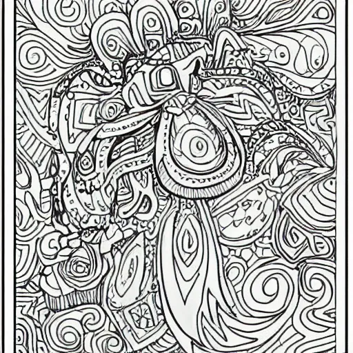 Image similar to Matlock coloring book page, black and white