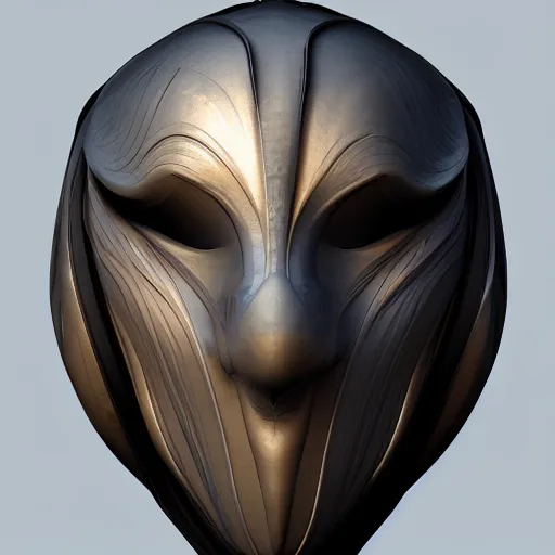 Image similar to venetian futuristic bauta mask, houdini render, generative art, procedural modelling, artstation, zbrush, arnold render