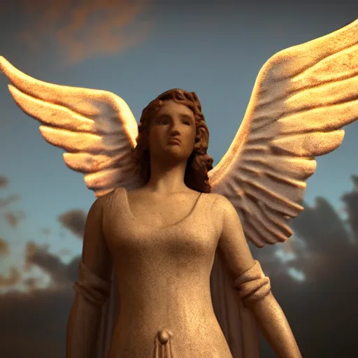 Image similar to biblically accurate angel, cinematic lighting