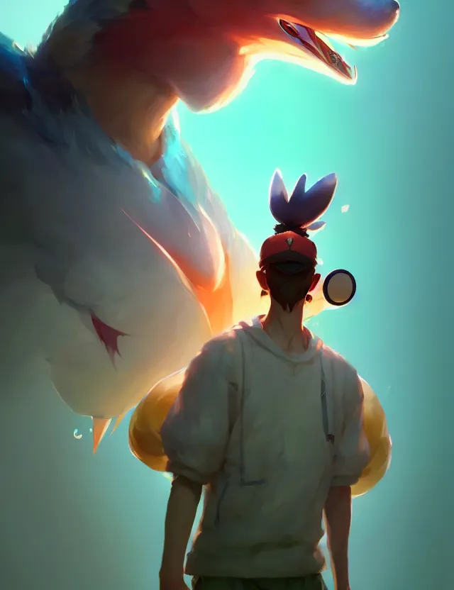 Prompt: a beautiful portrait of a male pokemon trainer. character design by cory loftis, fenghua zhong, ryohei hase, ismail inceoglu and ruan jia. artstation, volumetric light, detailed, photorealistic, fantasy, rendered in octane