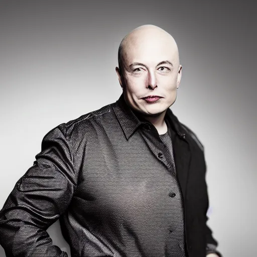 Image similar to Photography of Bald Elon Musk