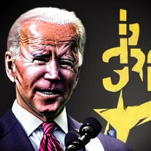 Image similar to biden in league of legends, videogame