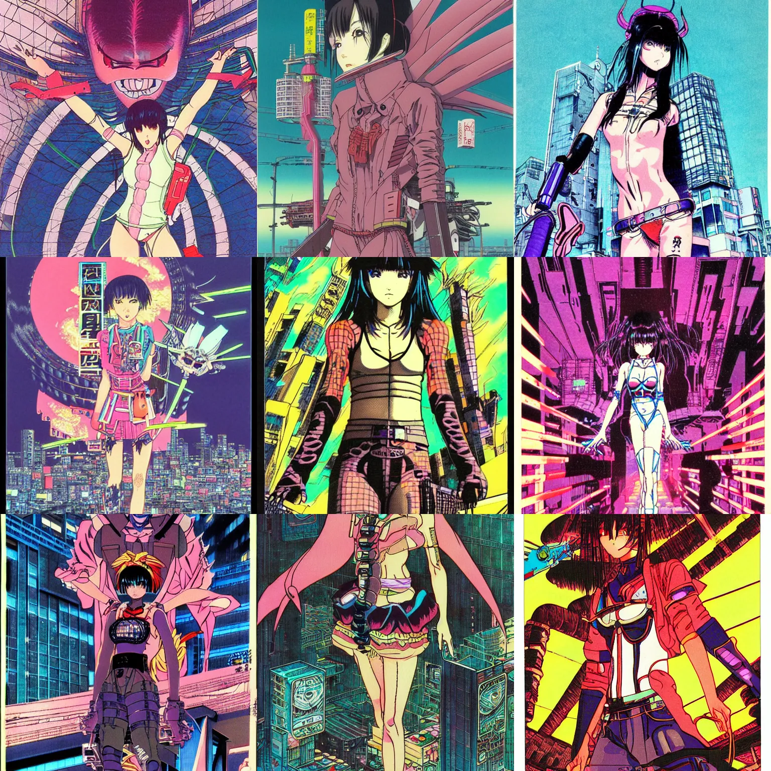 an awe inspiring 1980s japanese cyberpunk anime style, Stable Diffusion
