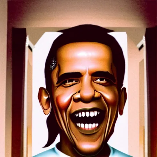 Prompt: Obama as Jack Torrance in The Shining