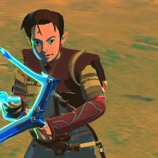 Prompt: Elon Musk in The Legend of Zelda Breath of the Wild