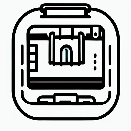 Prompt: An icon of a pdf file in a line drawing style