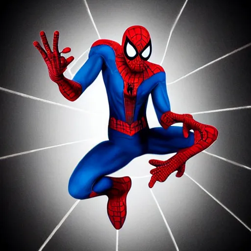 Image similar to spiderman with 8 legs and 0 arms