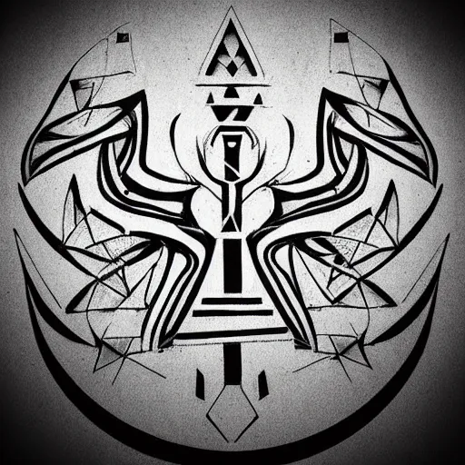 Image similar to symmetric. micro vector tattoo design. minimal, ancient. cuneiform war battle energy hymn