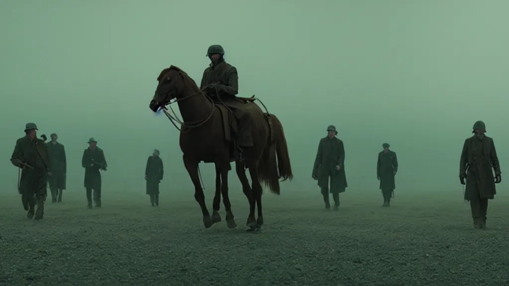 Image similar to the shrimp blinders film still from the movie directed by denis villeneuve with art direction by zdzis