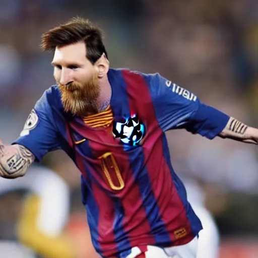 Image similar to lionel messi as a muppet