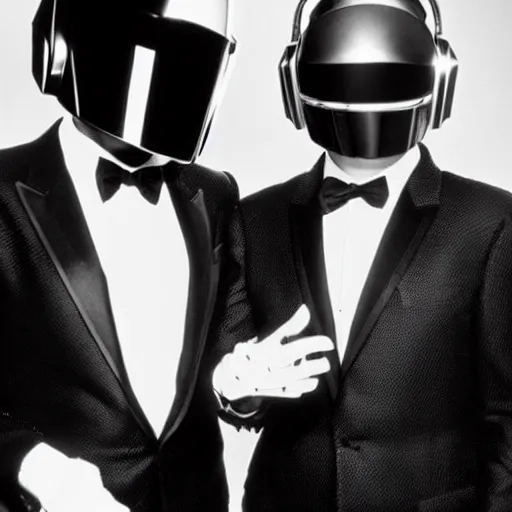 Image similar to Abbott and Costello meet Daft Punk