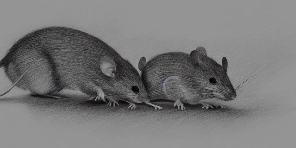 Image similar to a beautiful pencil drawing of exactly one!!!!! cartoon mouse; masterpiece; extremely highly detailed; ultra-realistic; trending on artstation