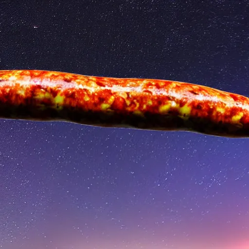 Prompt: CHORIZO sausage, night sky, 8k, photograph, photorealistic