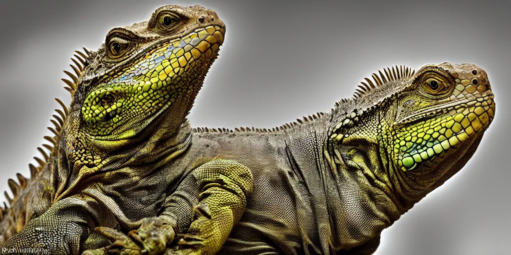 Image similar to award winning photo of an iguana by Peter Lik, hdr