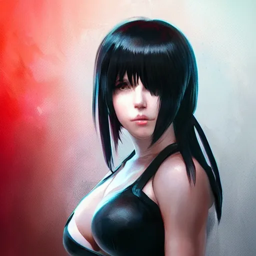 Image similar to kerli koiv as tifa lockhart, character headshot concept art, sharp, digital matte painting, art by artgerm, greg rutkowski, wlop, dramatic lighting, trending on artstation