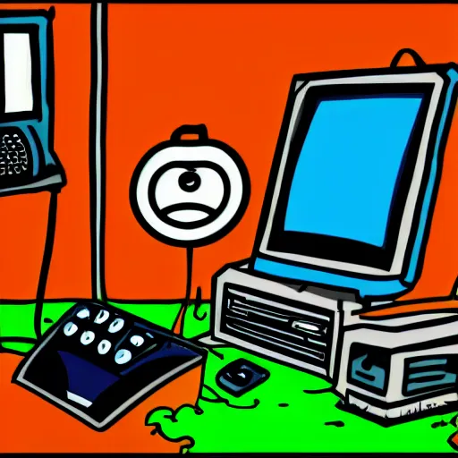 Image similar to old computer cartoon style