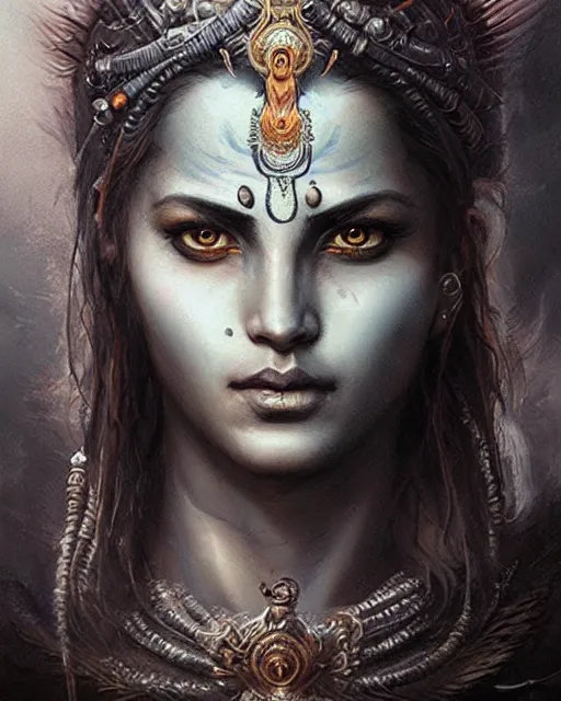 Prompt: shiva, hyper realistic face, beautiful eyes, fantasy art, in the style of greg rutkowski, intricate, hyper detailed, smooth