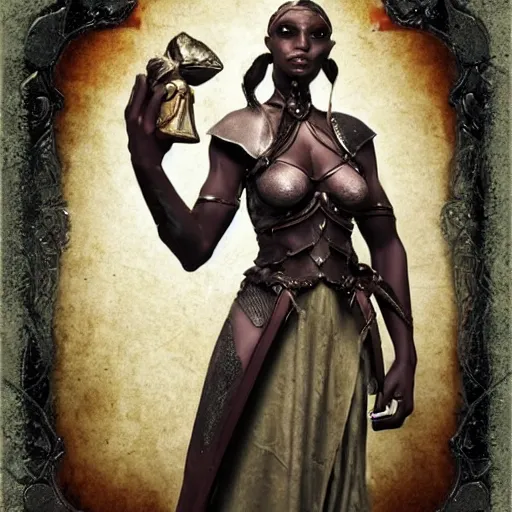 Image similar to dark elf holding a captured Fairly in her hands, cinematic, fantasy