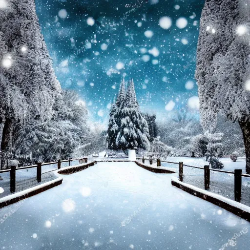 Image similar to a wonderful snowy christmas landscape