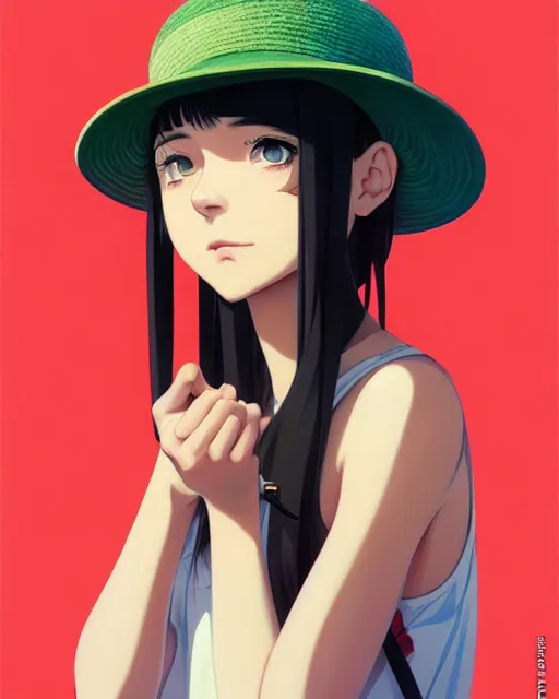 Image similar to girl wearing hemp cannabis hat | | very very anime!!!, fine - face, audrey plaza, realistic shaded perfect face, fine details. anime. realistic shaded lighting poster by ilya kuvshinov katsuhiro otomo ghost - in - the - shell, magali villeneuve, artgerm, jeremy lipkin and michael garmash and rob rey