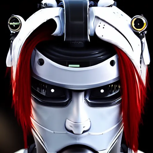 Image similar to ultrarealistic portrait photography futuristic android robot samurai cyberpunk white background