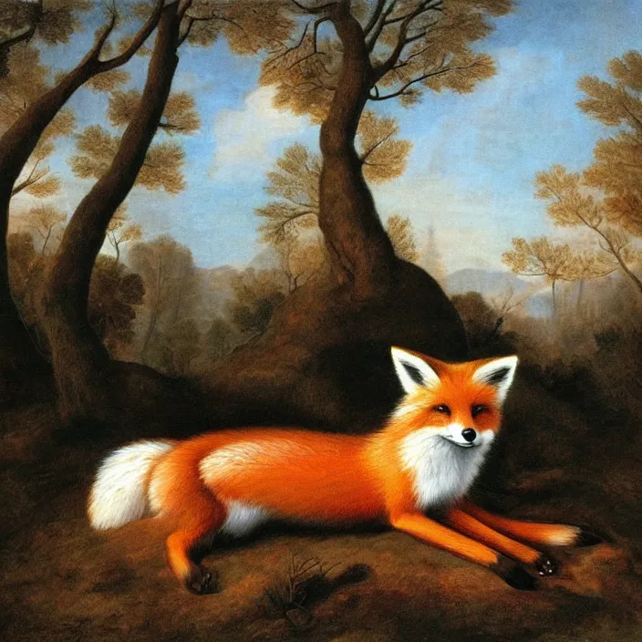 Image similar to christmas theme with a cute fox by george stubbs
