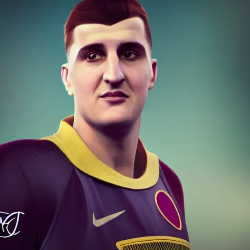 Image similar to nikola jokic is disney prince, high quality illustration, trending on artstation, octane render, 4 k, pixar rendering,