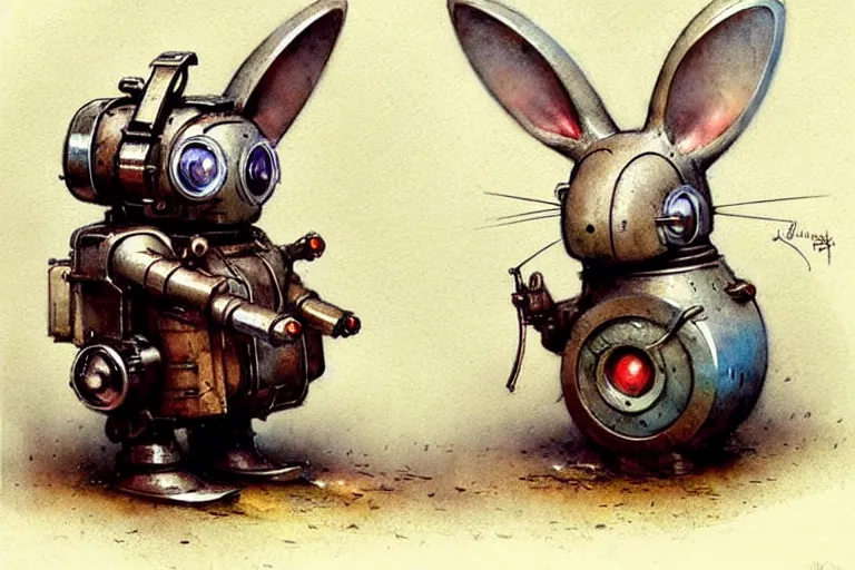 Image similar to adventurer ( ( ( ( ( 1 9 5 0 s retro future robot rabbit tunneling machine. muted colors. ) ) ) ) ) by jean baptiste monge!!!!!!!!!!!!!!!!!!!!!!!!! chrome red