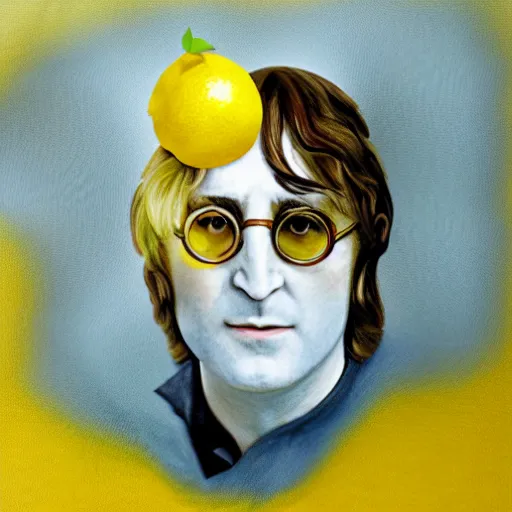 Prompt: john lennon in a lemon