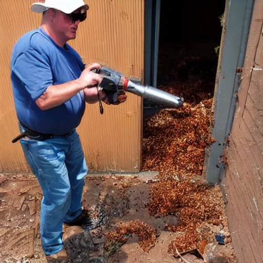 Image similar to the terminator terminating termites.