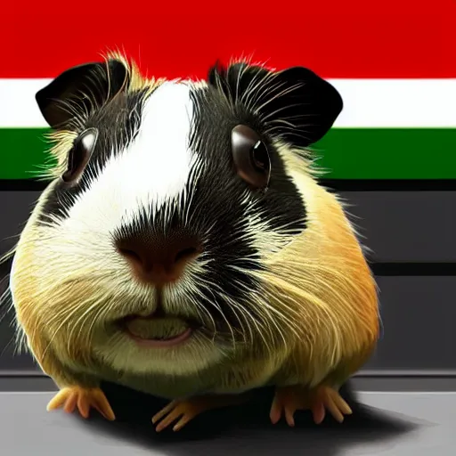 Image similar to a guinea pig in the style of gta 5 cover art