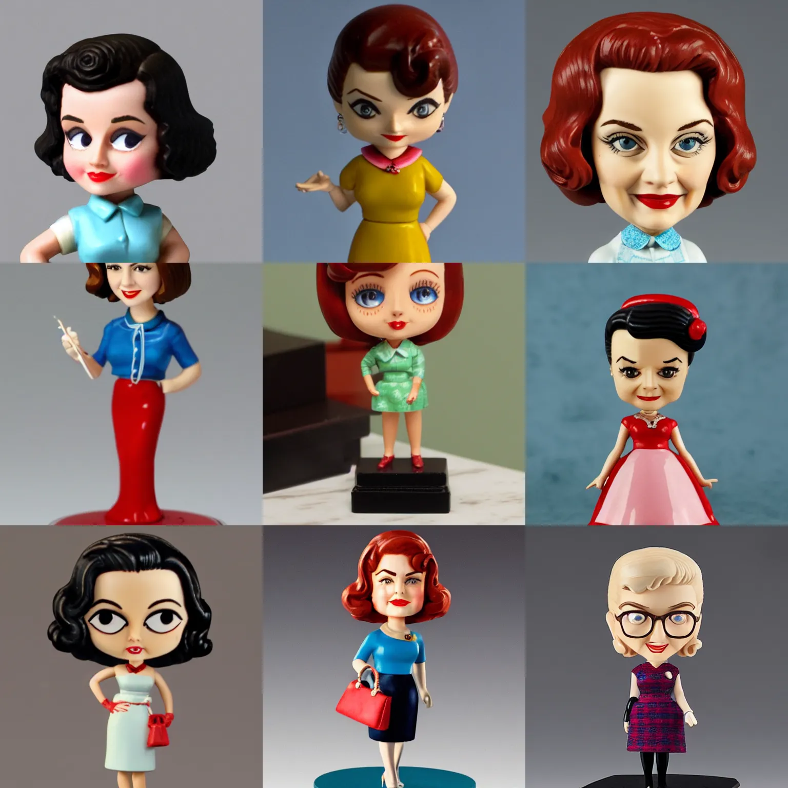 Prompt: a betty francis from mad men bobble head