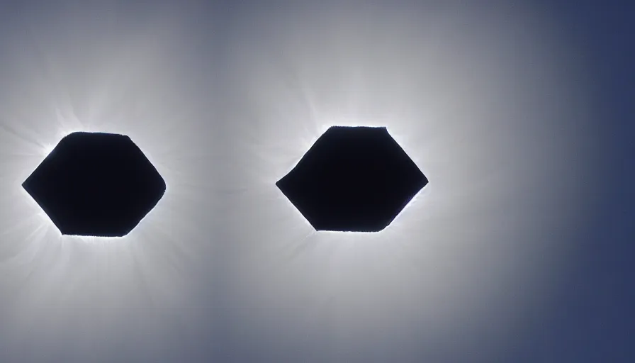 Image similar to hexagon in the sky above earth, solar eclipse, detlev van ravenswaay