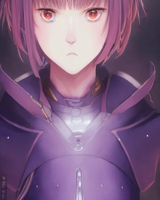 Image similar to symmetrical cantered portrait Violet Evergarden as a fantasy paladin, cute-fine-face, pretty face, realistically shaded, Perfect face, fine details. Anime, realistic shaded lighting by Ilya Kuvshinov, katsuhiro otomo, ghost-in-the-shell, magali villeneuve, artgerm, rutkowski, WLOP Jeremy Lipkin, Giuseppe Dangelico Pino, Michael Garmash, Rob Rey