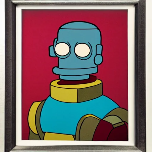 Image similar to bender from Futurama as a real person, photoelectric portrait