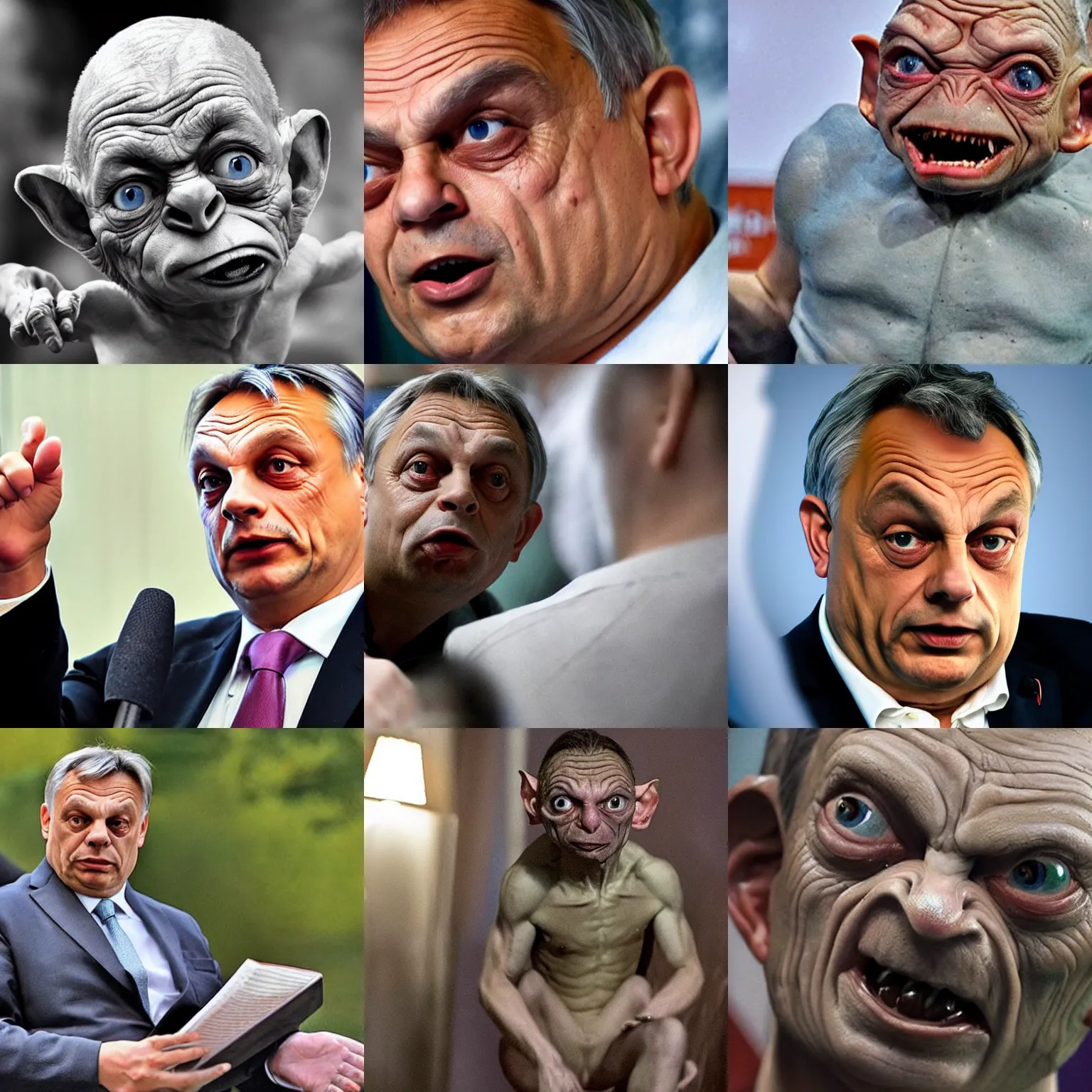 Prompt: hungarian prime minister viktor orban as gollum