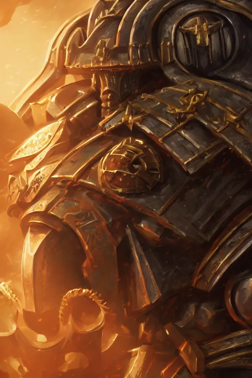 Image similar to armor portrait heros warhammer 4 0 k horus heresy fanart - the primarchs emperor by johannes helgeson animated with vfx concept artist & illustrator global illumination ray tracing hdr fanart arstation zbrush central hardmesh 8 k octane renderer comics stylized