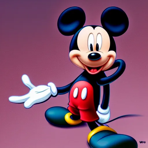 Prompt: mickey mouse by wlop and makoto shinkay