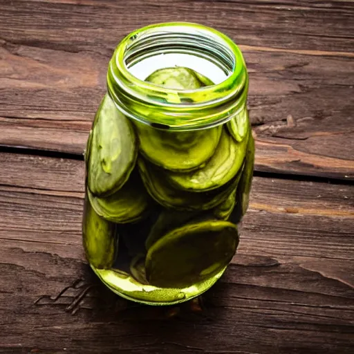 Image similar to police interrogating a jar of pickles